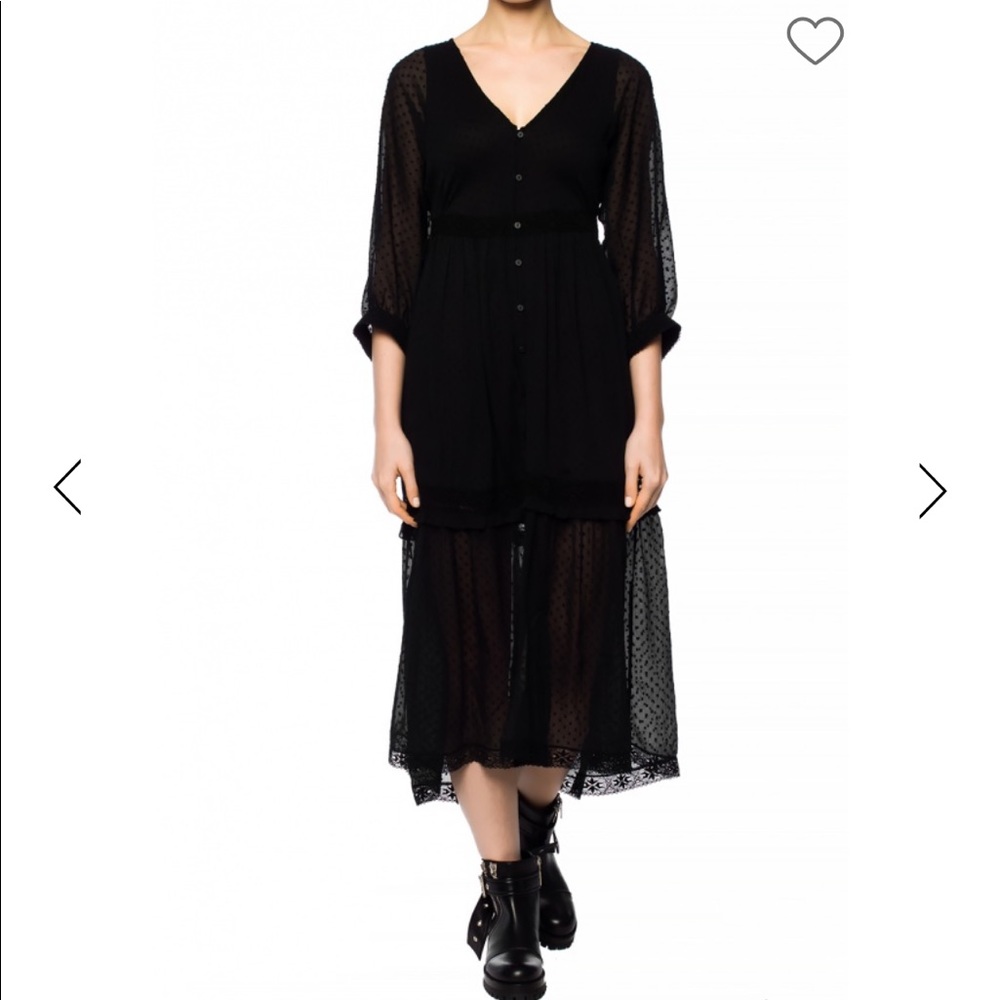 ALLSAINTS PALMA EMBROIDERED DRESS